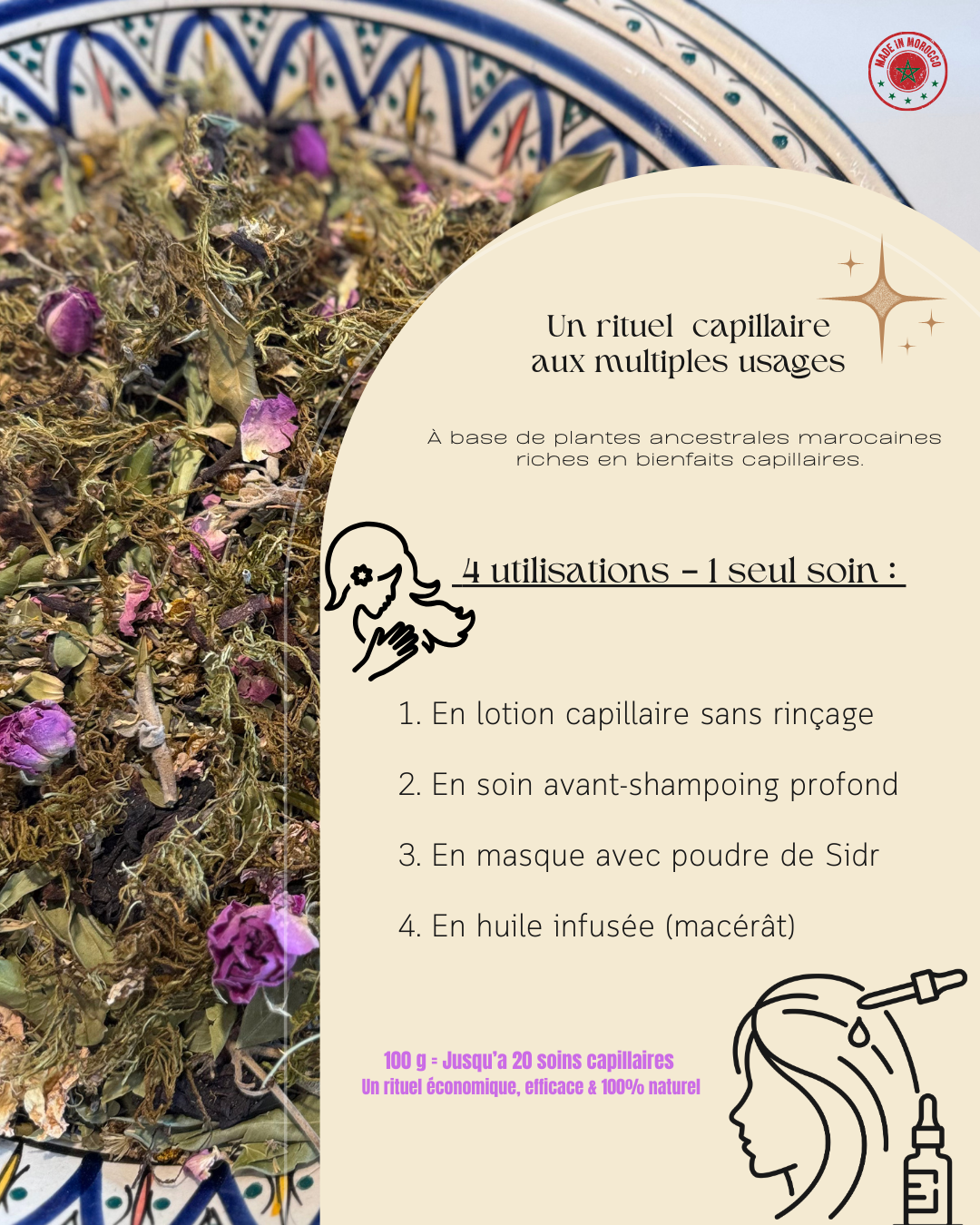 đż TISANE CAPILLAIRE â La Touche Marocaine