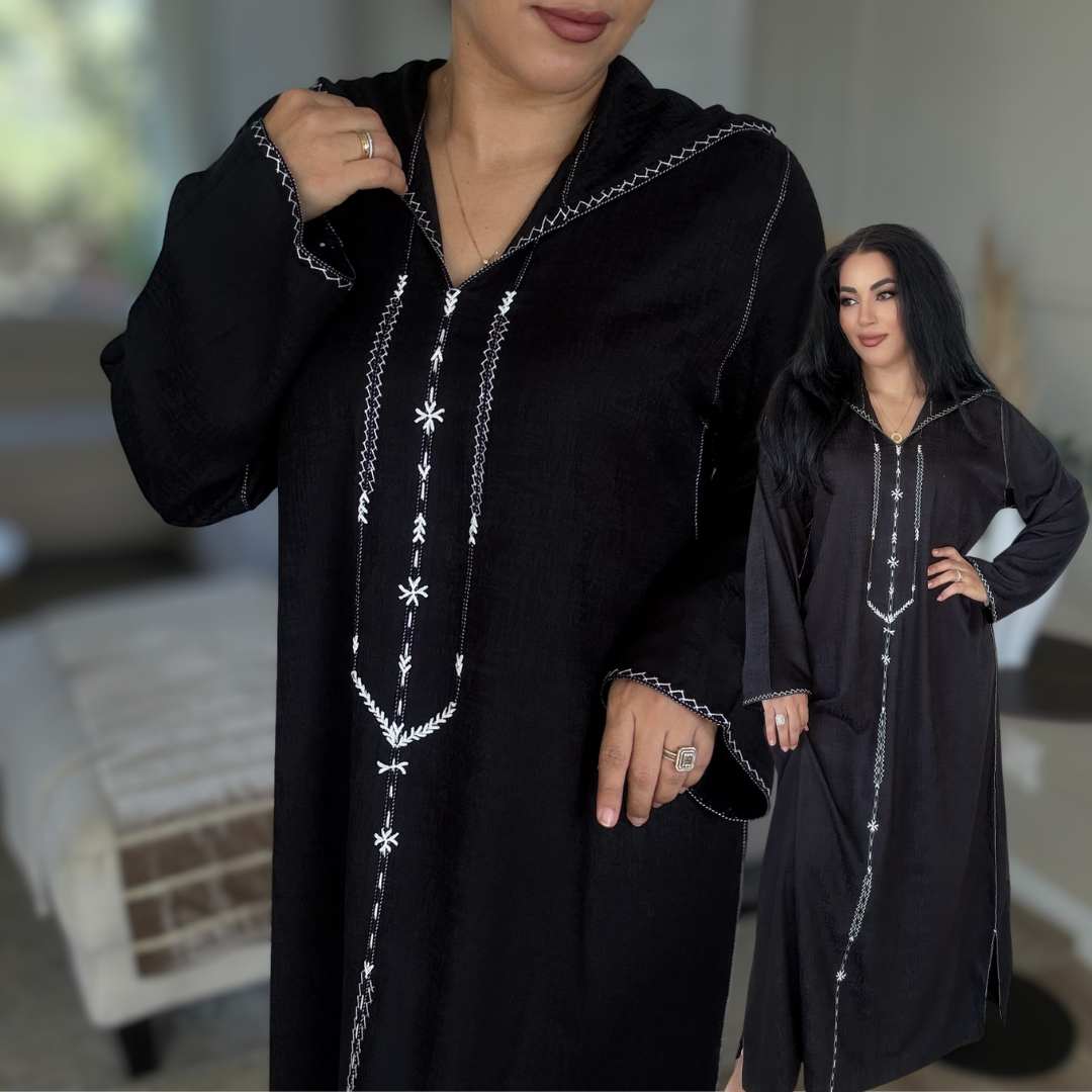 Jellaba Berchman Beldi – Couture 100 % faite main