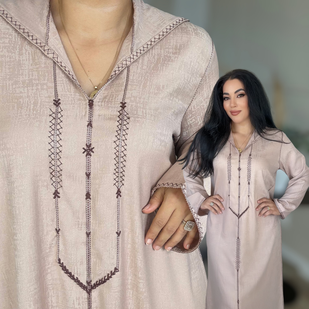 Jellaba Berchman Beldi – Couture 100 % faite main