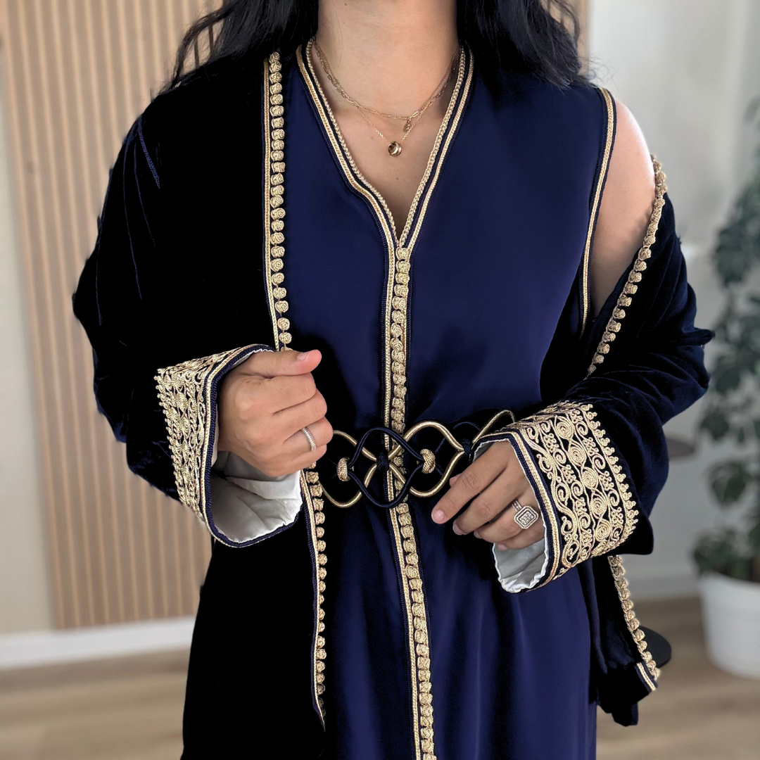 Ensemble Layali – Élégance andalouse en deux pièces (robe + veste)