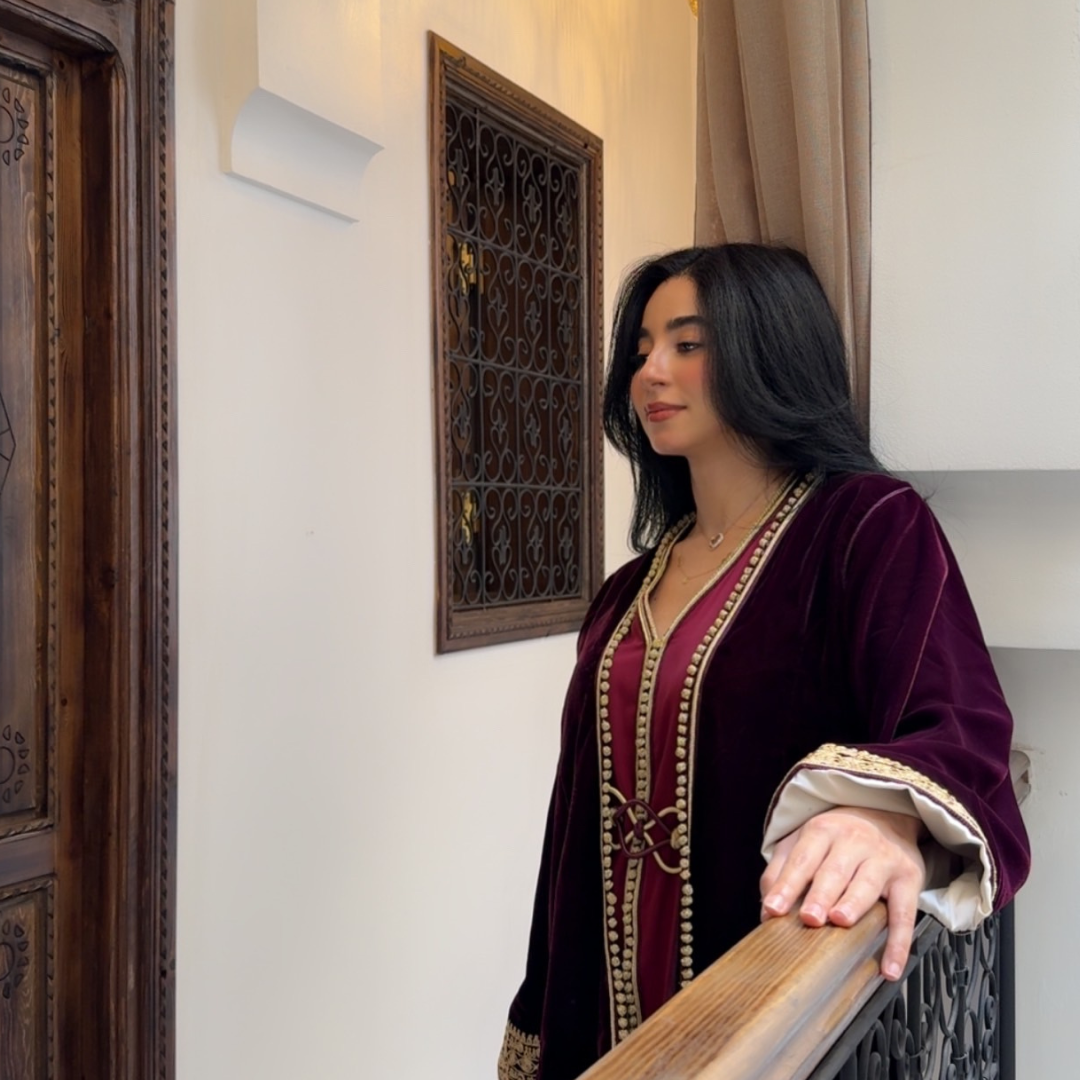 Ensemble Layali – Élégance andalouse en deux pièces (robe + veste)