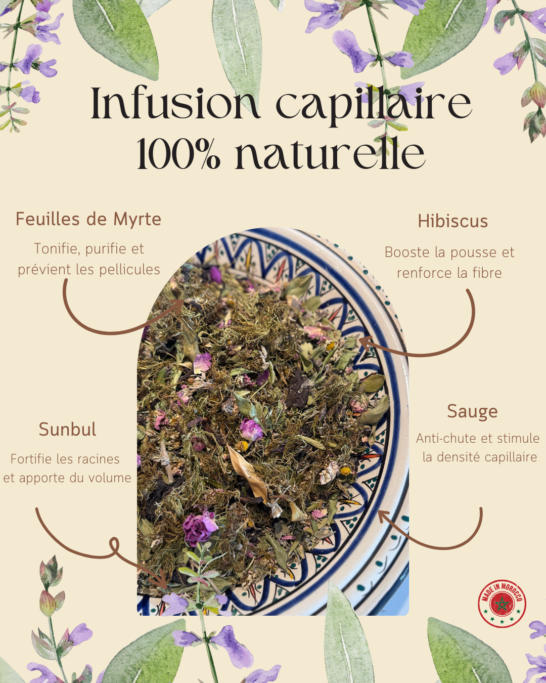 đż TISANE CAPILLAIRE â La Touche Marocaine