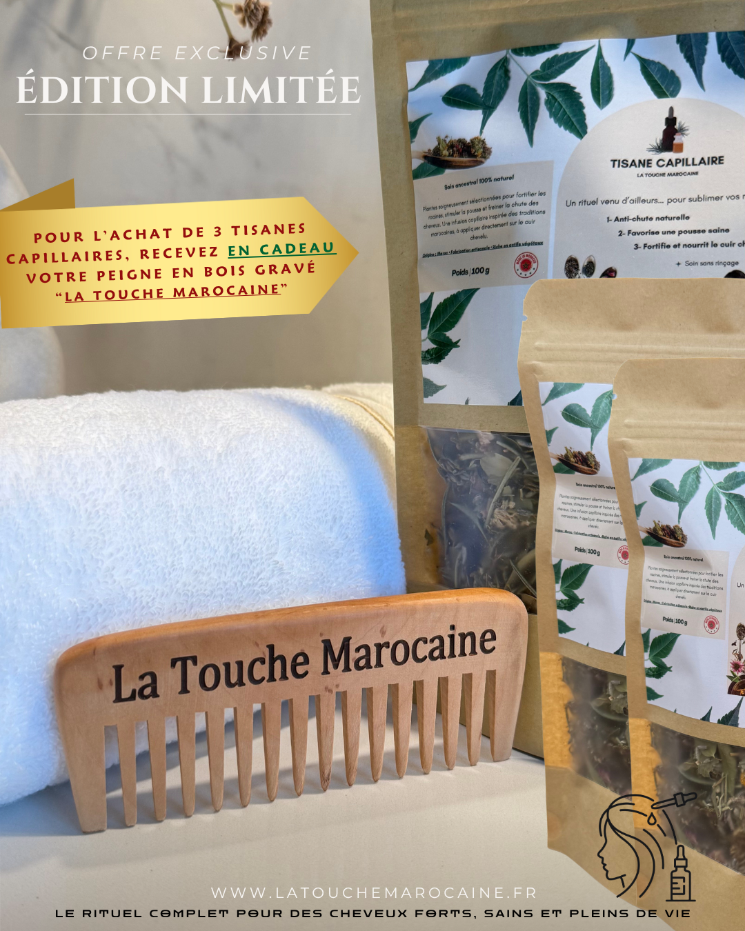 🌿 TISANE CAPILLAIRE – La Touche Marocaine