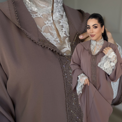 Jellaba 2 pièces Couture Randa – Élégance Intemporelle