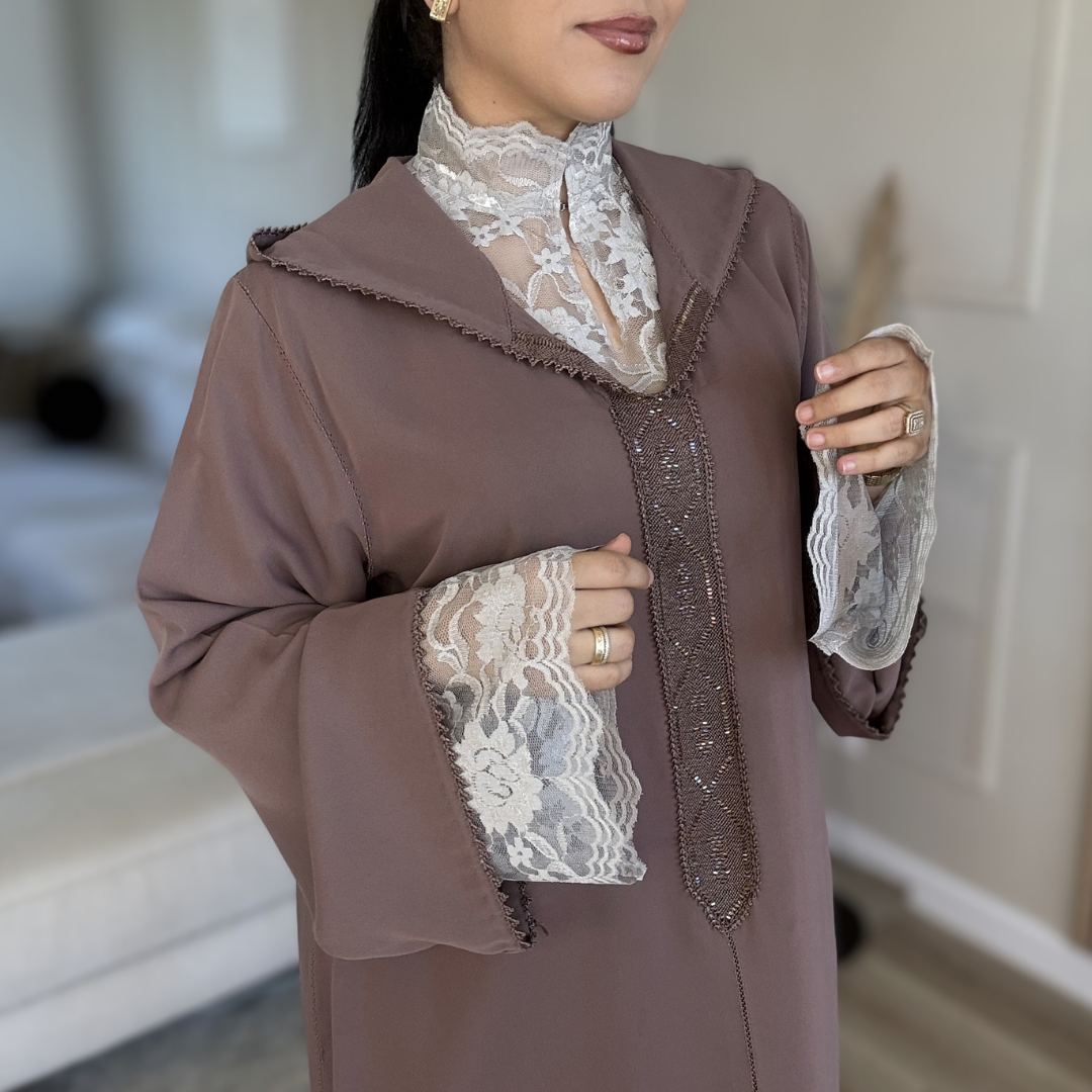 Jellaba 2 pièces Couture Randa – Élégance Intemporelle