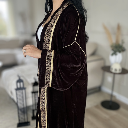 Kimono Signature en Velours – Skaali & Swa9 Lma3alam