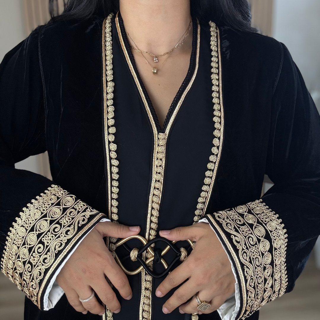 Ensemble Layali – Élégance andalouse en deux pièces (robe + veste)