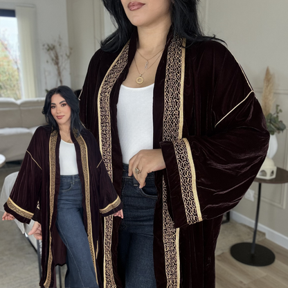 Kimono Signature en Velours – Skaali & Swa9 Lma3alam