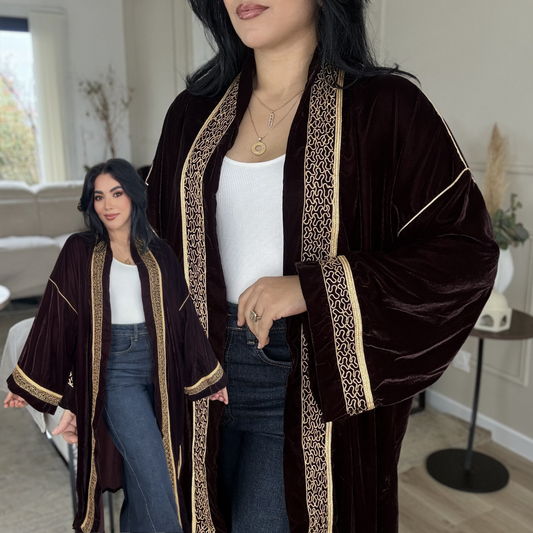 Kimono Signature en Velours – Skaali & Swa9 Lma3alam
