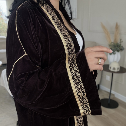 Kimono Signature en Velours – Skaali & Swa9 Lma3alam