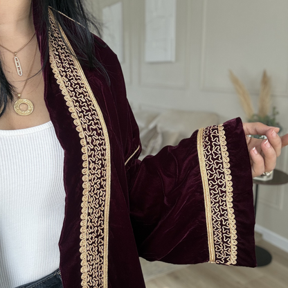 Kimono Signature en Velours – Skaali & Swa9 Lma3alam