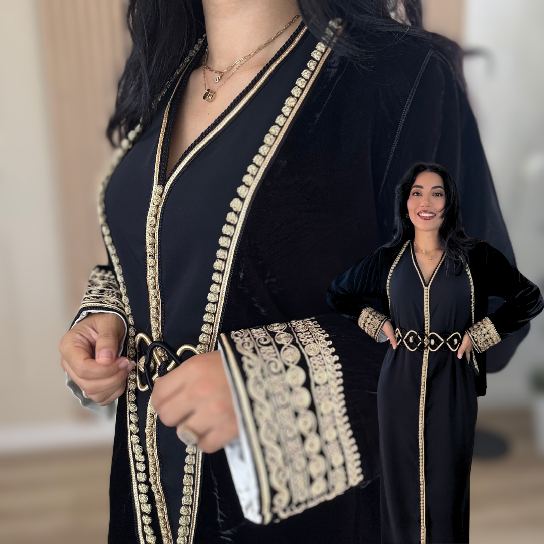 Ensemble Layali – Élégance andalouse en deux pièces (robe + veste)