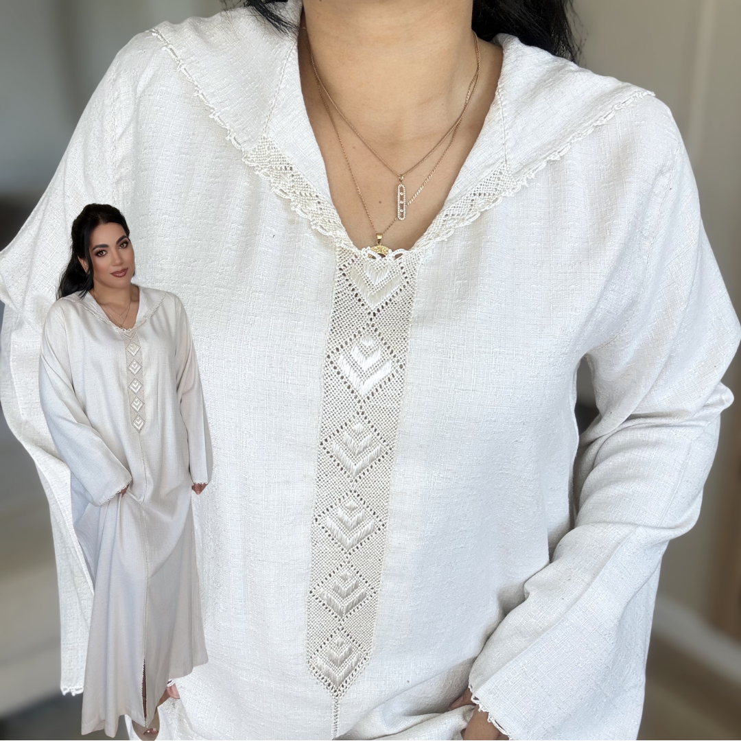 Jellaba Douceur du Maroc –  Lin & 100% Couture Main