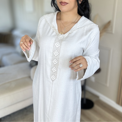 Jellaba Douceur du Maroc –  Lin & 100% Couture Main