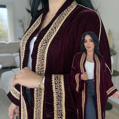 Kimono Signature en Velours – Skaali & Swa9 Lma3alam