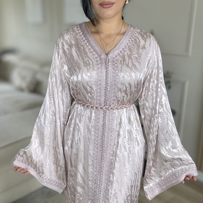 Caftan Kamkha – Zwa9 Lmaalam - Parme poudré