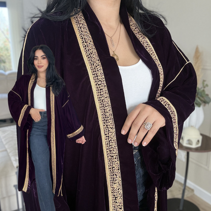 Kimono Signature en Velours – Skaali & Swa9 Lma3alam