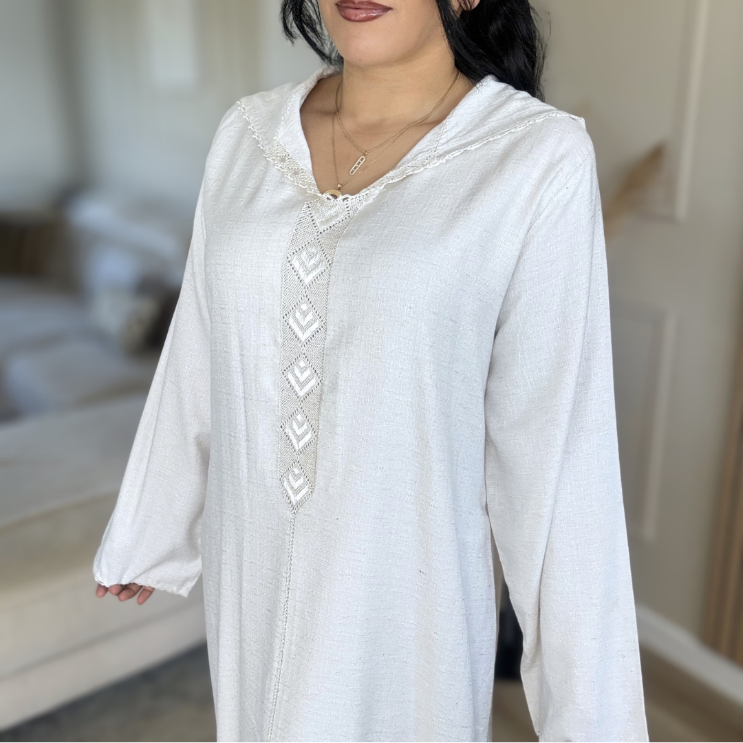 Jellaba Douceur du Maroc –  Lin & 100% Couture Main