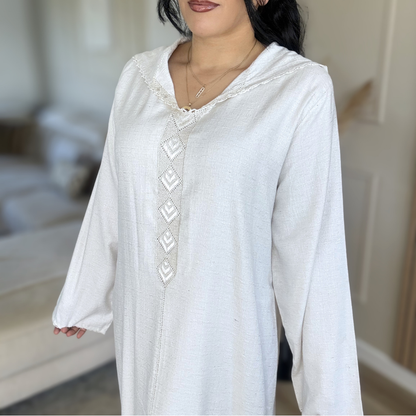 Jellaba Douceur du Maroc –  Lin & 100% Couture Main