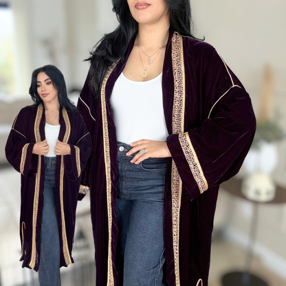 Kimono Signature en Velours – Skaali & Swa9 Lma3alam