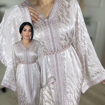 Caftan Kamkha – Zwa9 Lmaalam - Parme poudré