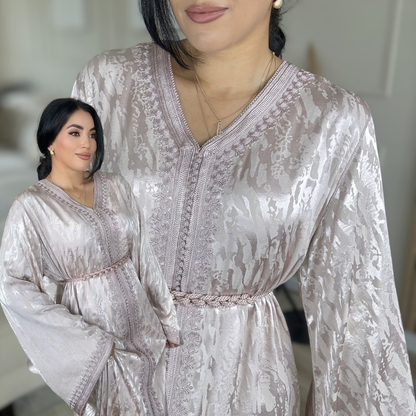 Caftan Kamkha – Zwa9 Lmaalam - Parme poudré