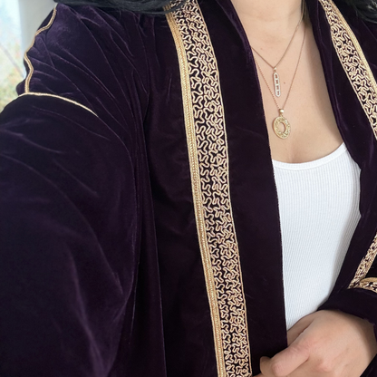 Kimono Signature en Velours – Skaali & Swa9 Lma3alam