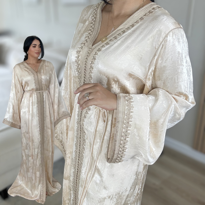 Caftan Kamkha – Zwa9 Lmaalam - Beige Saumon