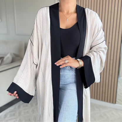 Kimono en lin – Détails & Sfifa Noire