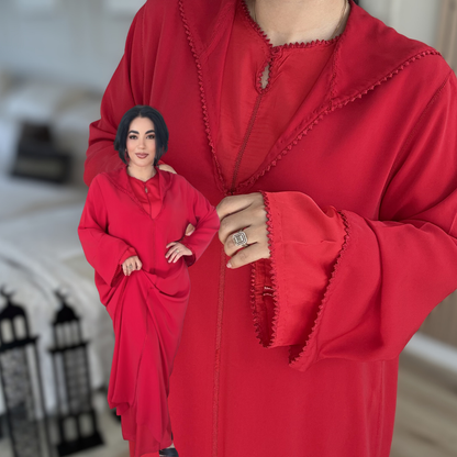 Jellaba Artisanale 2 Pièces – Randa Cousue Main