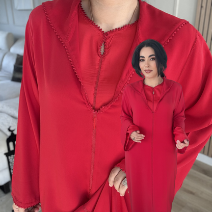 Jellaba Artisanale 2 Pièces – Randa Cousue Main