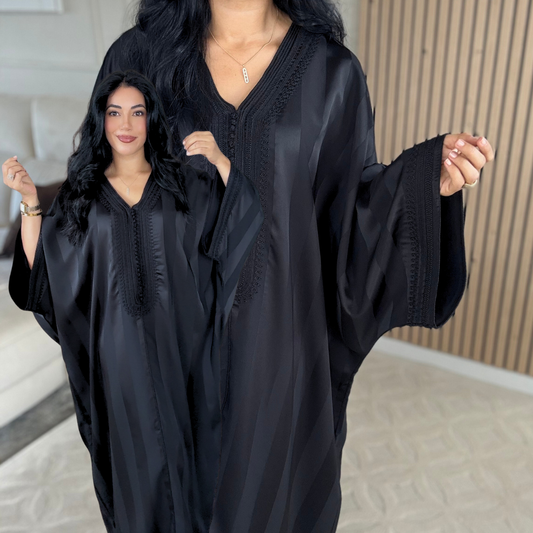 Gandoura Mekhzaniya Jawhara – Black Edition 🖤