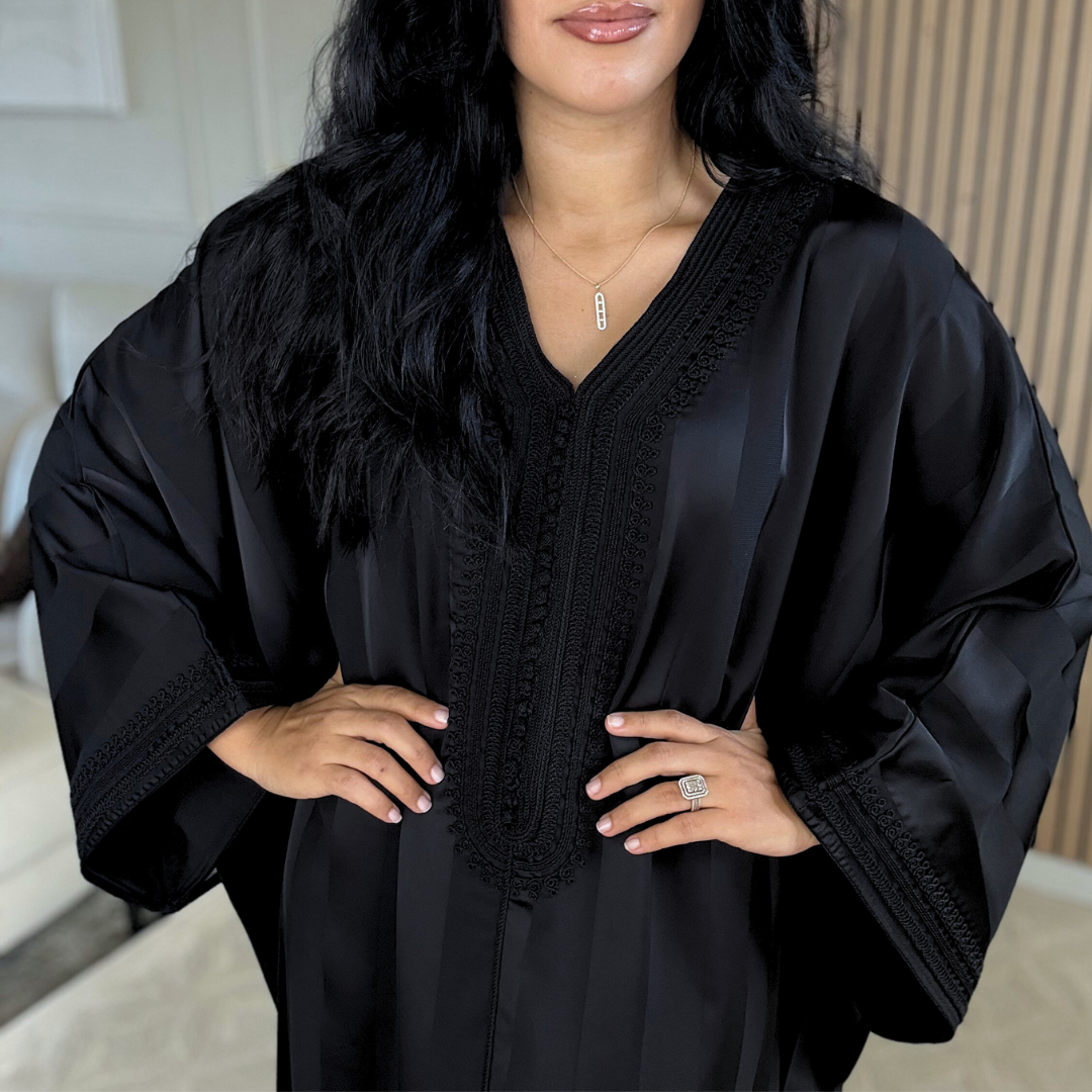 Gandoura Mekhzaniya Jawhara – Black Edition 🖤