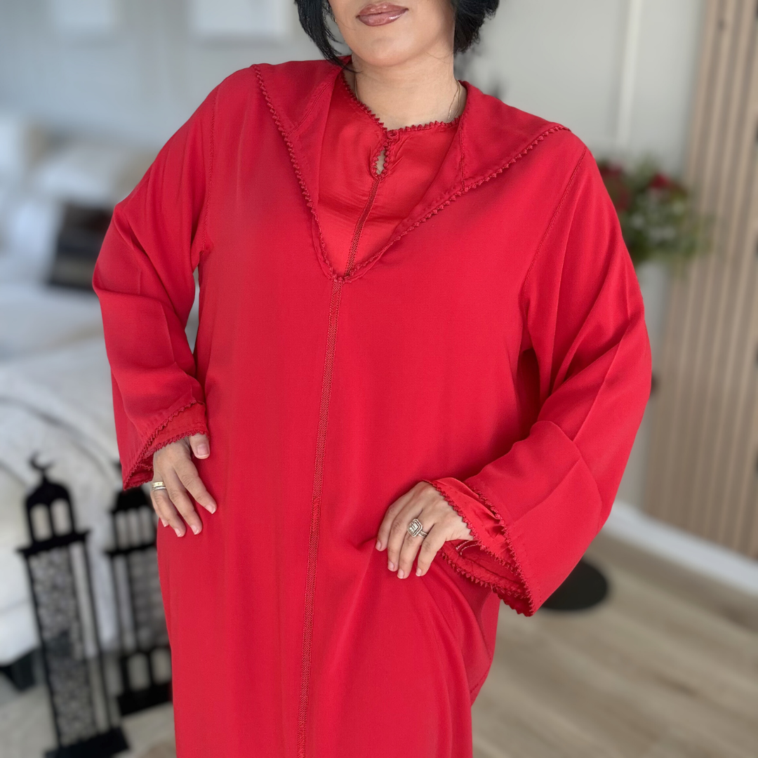 Jellaba Artisanale 2 Pièces – Randa Cousue Main