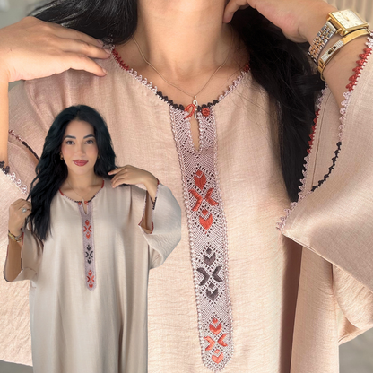 Gandoura Randa Signature – Élégance Beldi en Tissu Linéa