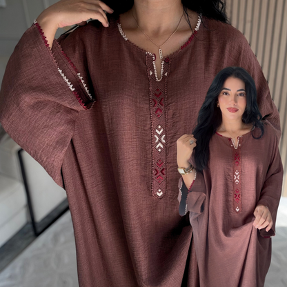 Gandoura Randa Signature – Élégance Beldi en Tissu Linéa