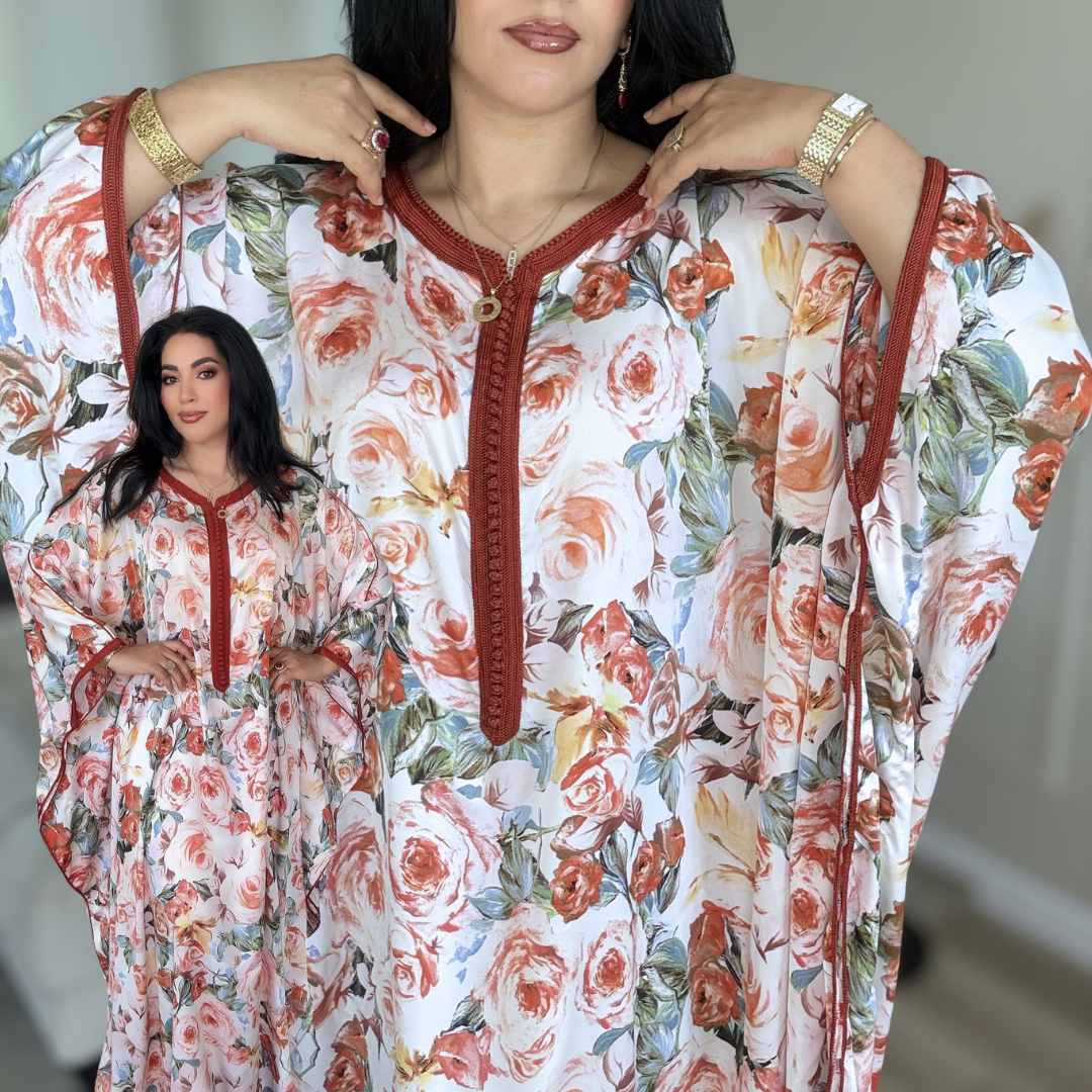 Gandoura Satin Oversize – Élégance de Réception