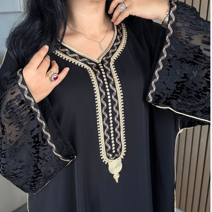 Gandoura “ Velours embossé ” – Confort & élégance à petit prix