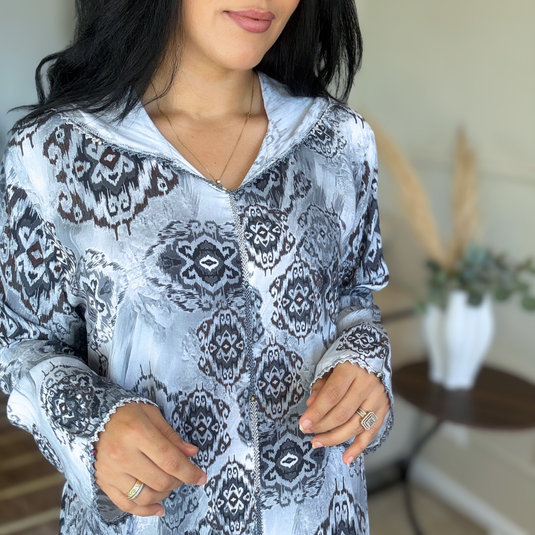 Jellaba Randa – Coton Fluide Imprimé