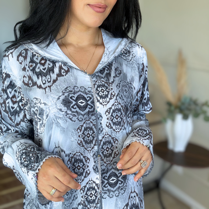 Jellaba Randa – Coton Fluide Imprimé