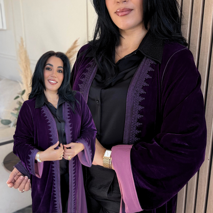 Kimono Doublé en Velours – Collection Élégance Intemporelle