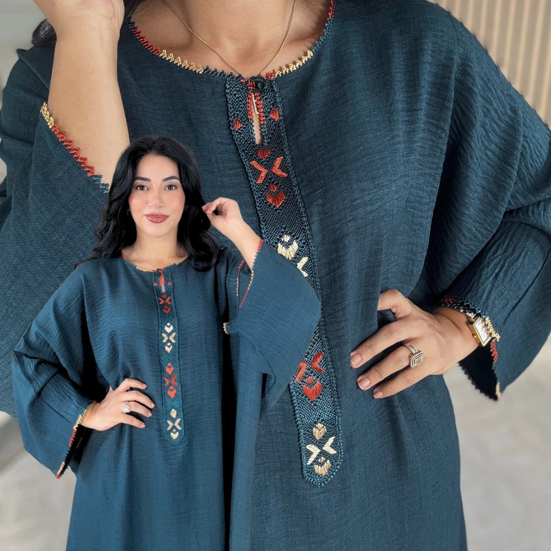 Gandoura Randa Signature – Élégance Beldi en Tissu Linéa