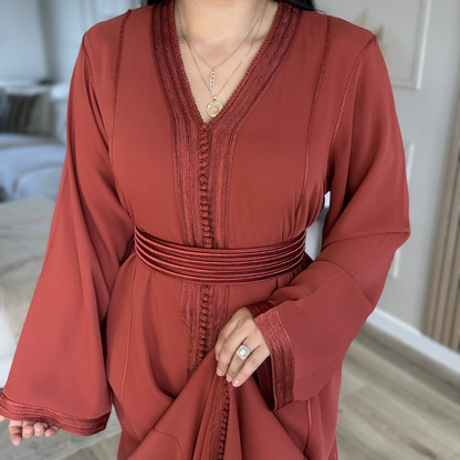 Ceinture / Mdamma Artisanale Rouge Brique