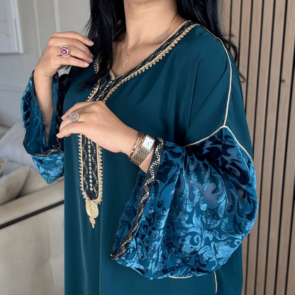 Gandoura “ Velours embossé ” – Confort & élégance à petit prix