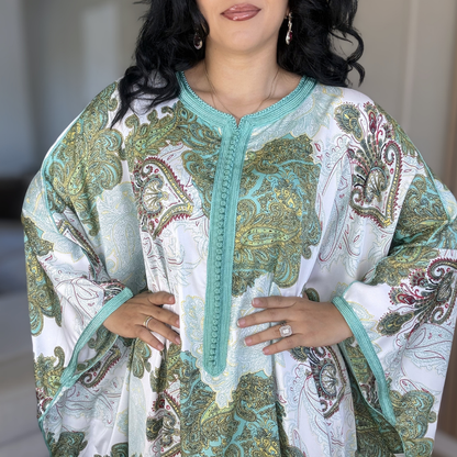 Gandoura Satin Oversize – Élégance de Réception