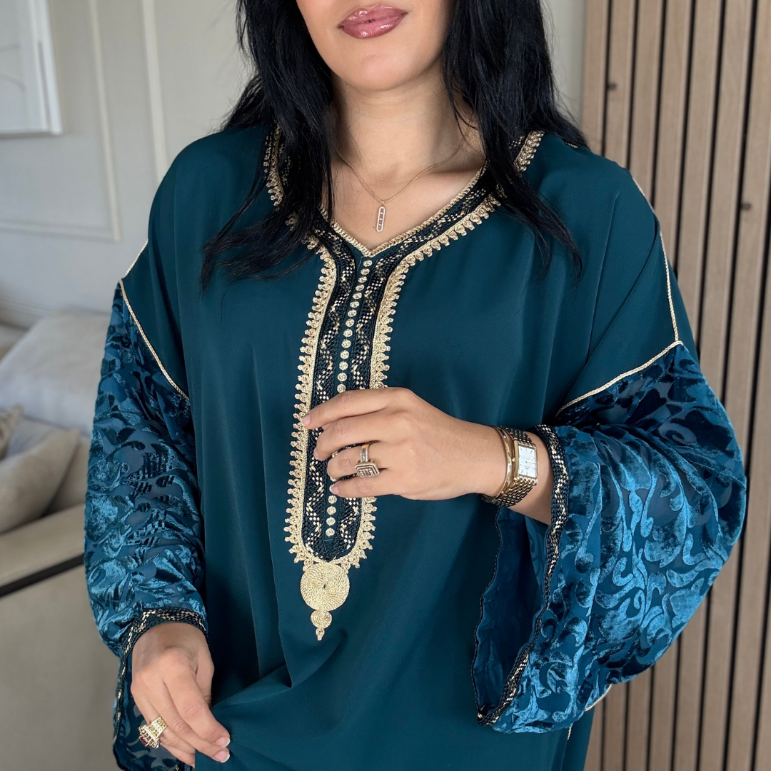 Gandoura “ Velours embossé ” – Confort & élégance à petit prix