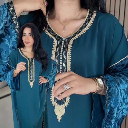 Gandoura “ Velours embossé ” – Confort & élégance à petit prix