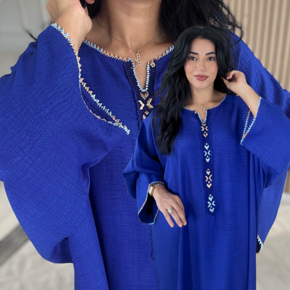 Gandoura Randa Signature – Élégance Beldi en Tissu Linéa