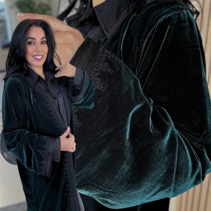 Kimono Doublé en Velours – Collection Élégance Intemporelle