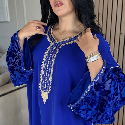 Gandoura “ Velours embossé ” – Confort & élégance à petit prix